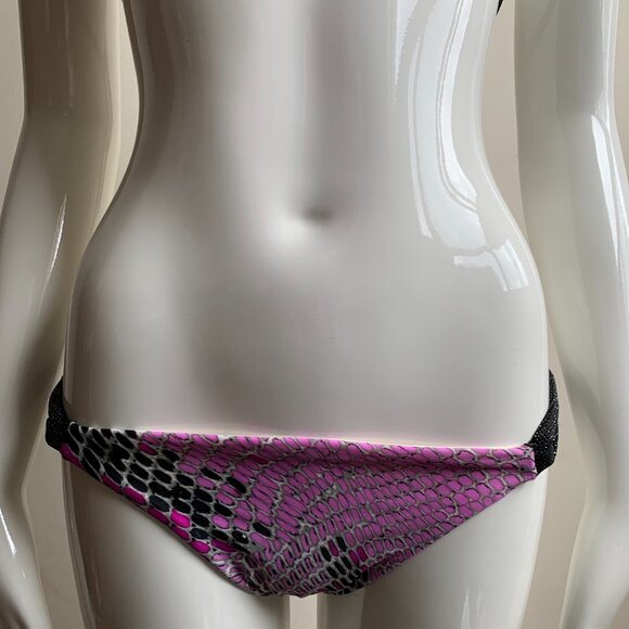Sauvage purple black crystal snakeskin bikini - Picture 6 of 11